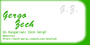 gergo zech business card